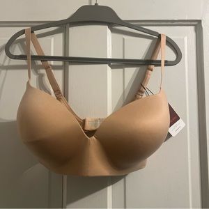 Tommy John 36DDD Maple Sugar Beige SS L Demi Bra New Padded No Wires Second Skin